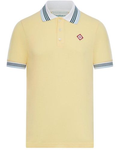 Casablancabrand Pique Polo Shirt - Yellow