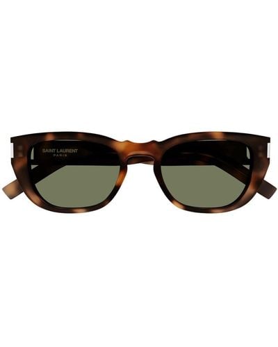 Saint Laurent Oval Frame Sunglasses - Brown