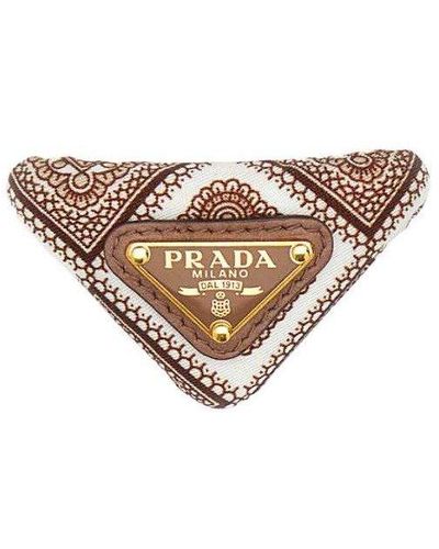 Prada - Authenticated Hair Accessories - Plastic Beige for Women, Very Good Condition