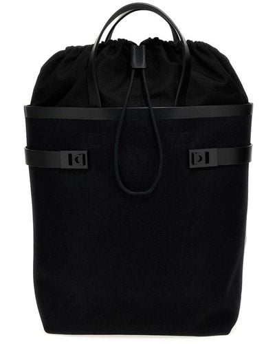 Ferragamo Drawstring Top Handle Bag - Black