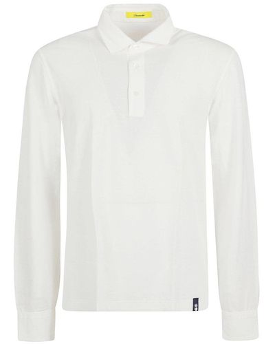 Drumohr Long-sleeved Polo Shirt - White