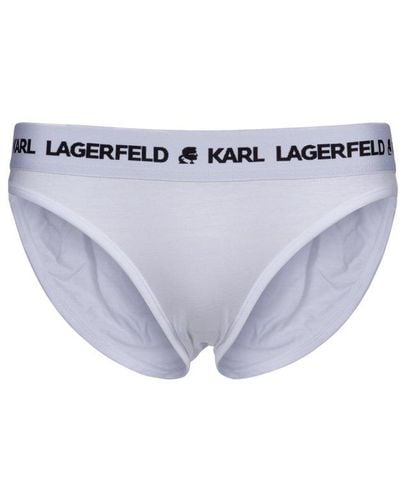 Karl Lagerfeld Logo Detailed Briefs - Blue
