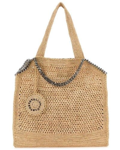 Stella McCartney Falabella Woven Mini Tote Bag - Natural