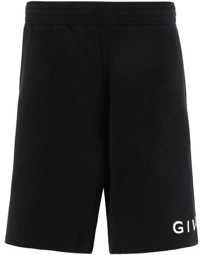 Givenchy Logo Printed Pocketed Shorts - Blue