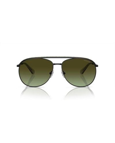 Swarovski Pilot Frame Sunglasses - Green