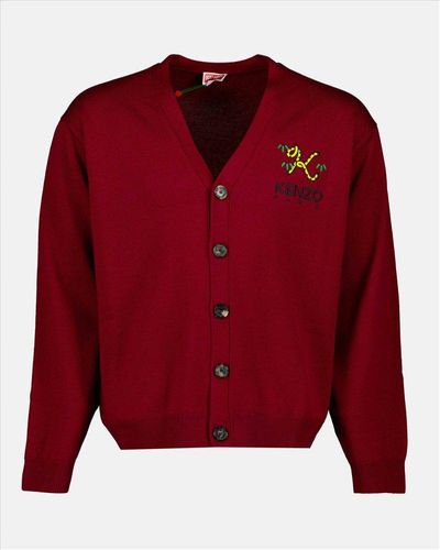 KENZO Logo Embroidered Buttoned Cardigan