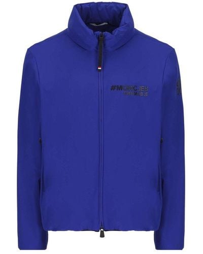 3 MONCLER GRENOBLE Zip-up Long-sleeved Jacket - Blue