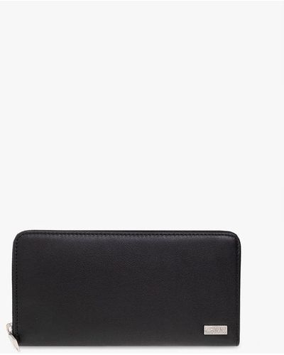 DIESEL 'd-plate Continental' Leather Wallet - Black