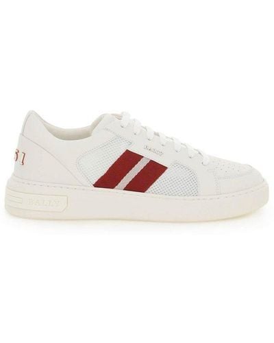 Bally Stripe Detailed Lace-up Sneakers - White