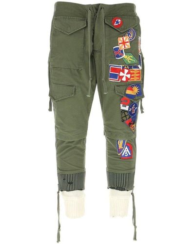 Greg Lauren Patchwork Cargo Pants - Green