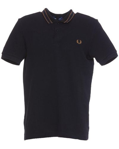 Fred Perry Stripe-detailed Polo Shirt - Black