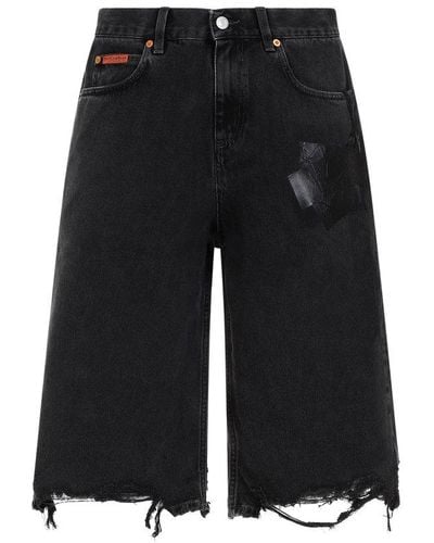 Martine Rose Jeans Short Trousers - Black