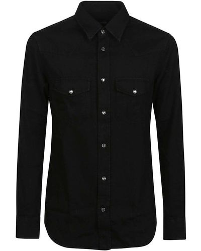 Tom Ford Pocket Patch Long-sleeved Shirt - Black
