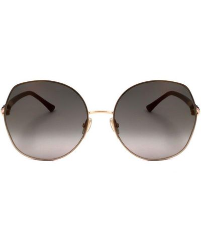 Jimmy Choo Mely Round Frame Sunglasses - Brown