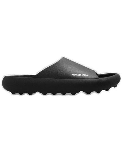 Ambush Logo Printed Slip-on Slides - Black