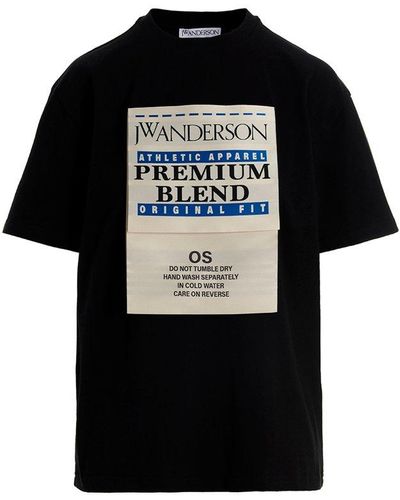 JW Anderson T-shirt 'care Label' - Black