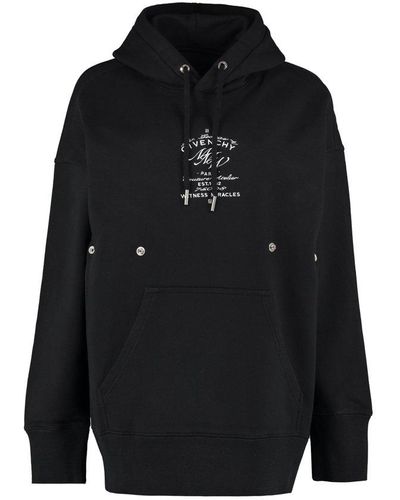 Givenchy Logo Printed Oversized Hoodie - Black