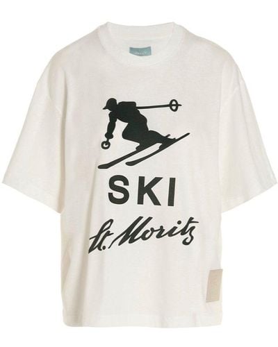 Bally T-shirt St. Moritz Capsule Curling - White