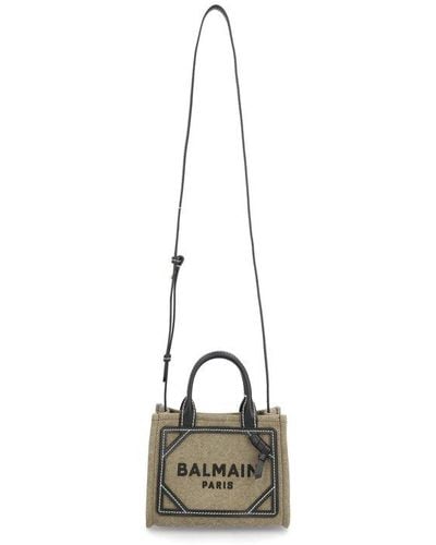 Balmain Mini B-army Top Handle Bag - Metallic