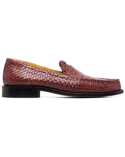 Marni Woven Slip-on Loafers - Brown