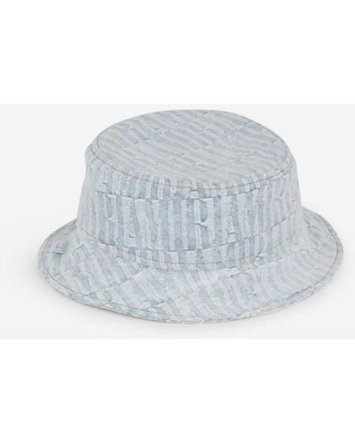 Amiri Denim Jacquard Bucket Hat - White
