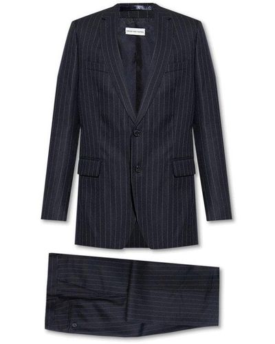 Dries Van Noten Pinstripe Suit - Blue
