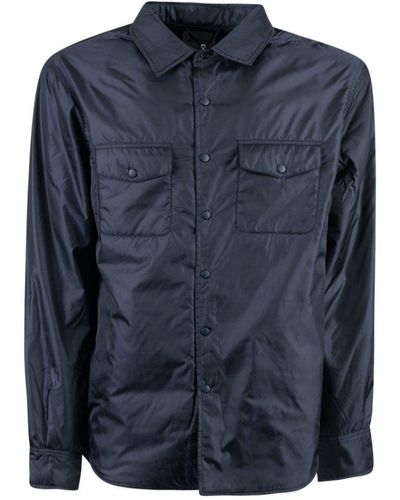 Aspesi Chest-pocketed Buttoned Shirt Jacket - Blue