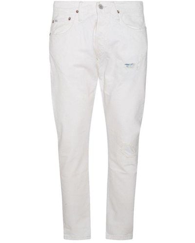 Polo Ralph Lauren Distressed Slim Fit Jeans - White