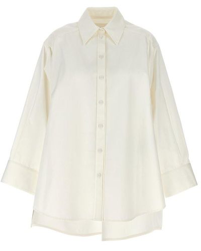 Jil Sander Drop Shoulder Oversized Shirt - White