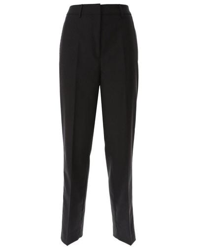 Karl Lagerfeld Elasticated Waistband Tailored Pants - Black