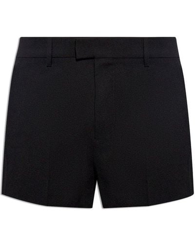 Ami Paris Crepe Mini Shorts - Black