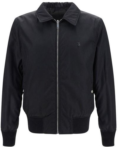 Givenchy 4g Plaque Reversible Bomber Jacket - Blue