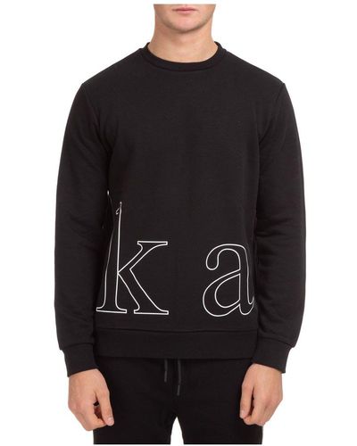 Karl Lagerfeld Logo Print Crewneck Sweater - Black
