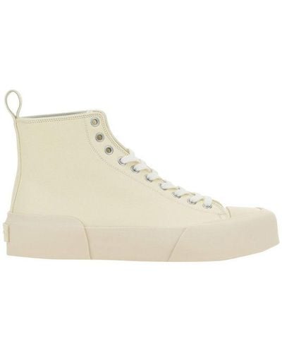 Jil Sander Lace-up High-top Sneakers - Natural