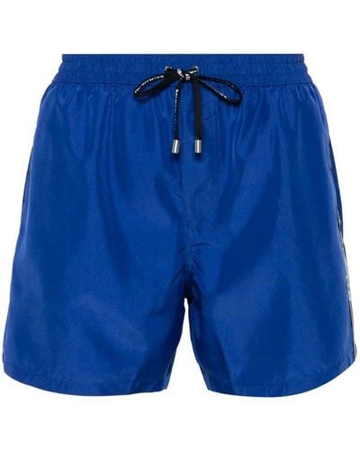 Balmain Drawstring Elasticated Waist Swim Shorts - Blue