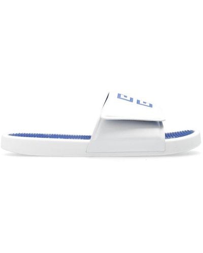 Givenchy Slides With Logo, - White