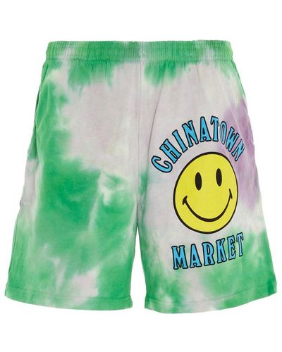 Market Tie-dyed Bermuda Shorts - Green