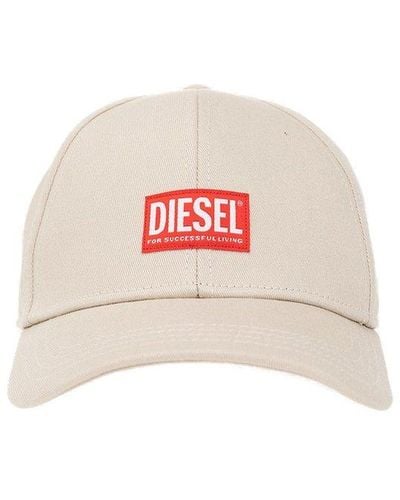 DIESEL Baseball Cap With Logo Patch - Natural