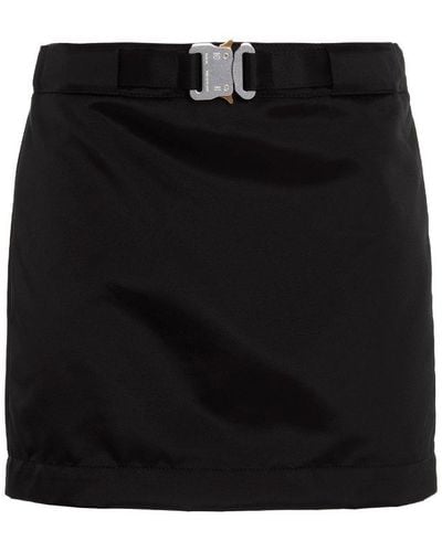 1017 ALYX 9SM Buckle Satin Mini Skirt - Black