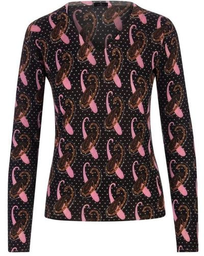 Etro All-over Paisley Patterned V-neck Sweater - Black