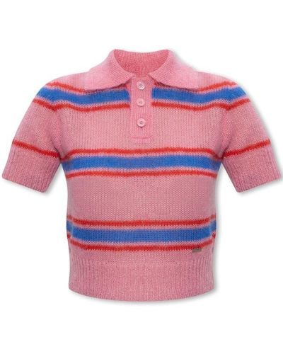 DSquared² Striped Polo Shirt, ' - Pink
