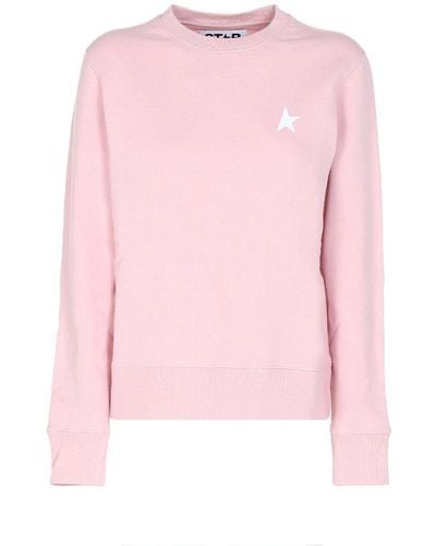 Golden Goose Star Printed Crewneck Sweatshirt - Pink