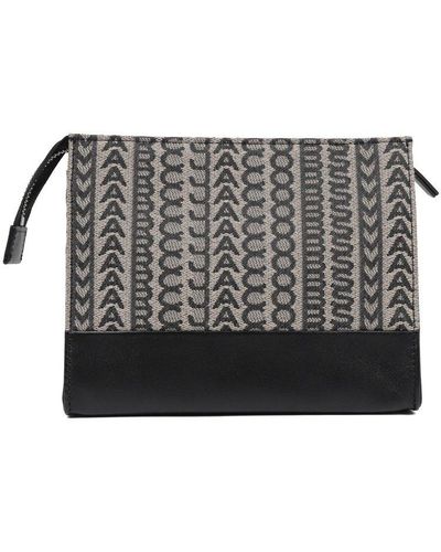 Marc Jacobs Monogram Embroidered Travel Pouch - Grey