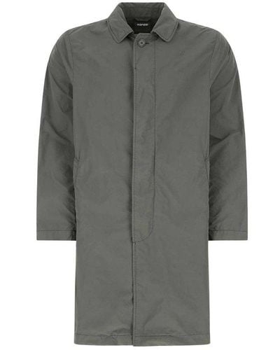 Aspesi Dark Polyester Blend Rain Coat - Grey