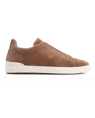Zegna Slip-on Trainers - Natural