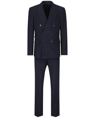 Gucci GG Overcheck Two-piece Tailored Suit - Blue
