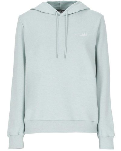 A.P.C. Hoodie With Logo - Blue