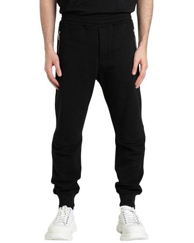 Alexander McQueen Embroidered Logo Track Trousers - Black