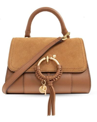 See By Chloé Joan Ladylike Braid-detailed Top Handle Bag - Brown