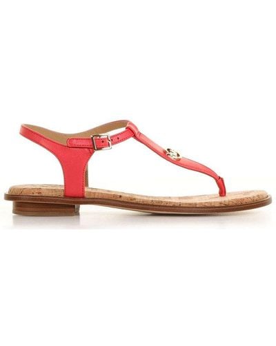 MICHAEL Michael Kors Mallory T-strap Sandals - Red